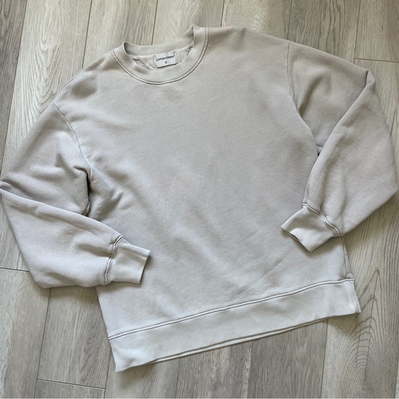 Cotton Citizen Oversized Crewneck Long Sleeve Sweater Cement Gray (XSmall) - Picture 1 of 10